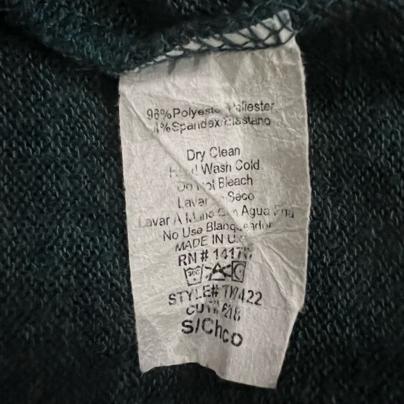 143 Story dark green off shoulder long sleeve sweater with cutouts size small - Picture 5 of 5